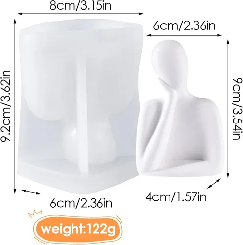 Miniatura 6 de Esculturas de estatuas humanas 3D, moldes de vela de silicona, moldes de resina, moldes de silicona para cuerpo, figuras para resina, bricolaje