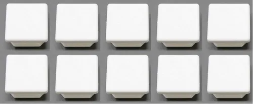 Miniatura 13 de Tapa de tubo cuadrada blanca de plástico universal de 1-1/2 pulgadas, tapón de acabado, tapa de extremo de tubo de tubo, deslizamiento de silla