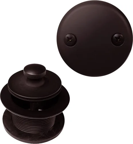 Miniatura 13 de Westbrass Twist & Close - Juego de molduras para bañera con placa frontal de desbordamiento de dos agujeros, negro mate, D94-2-62 Mate negro