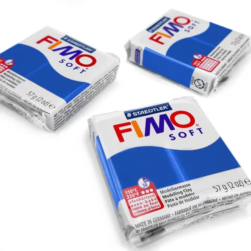 FIMO Arcilla para modelar horno de polímero suave, colores más populares, 2.01 oz, juego de 3 unidades, color negro