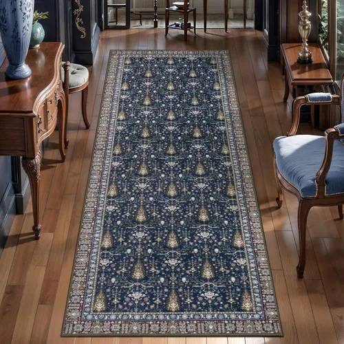 Miniatura 37 de Tangsoo Alfombra lavable para pasillo, antideslizante, 2 x 6 pies, estilo bohemio, floral, vintage, para entrada, suelo suave, para cocina, baño