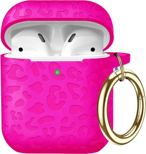 Miniatura 65 de Funda de silicona con flores compatible con AirPods Pro 2019, Gawnock - Funda suave y flexible para imprimir para mujeres y niñas con llavero - Flor