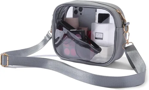 Miniatura 17 de TOBVZOO - Bolsa bandolera transparente aprobada para estadios, conciertos y eventos deportivos, unisex