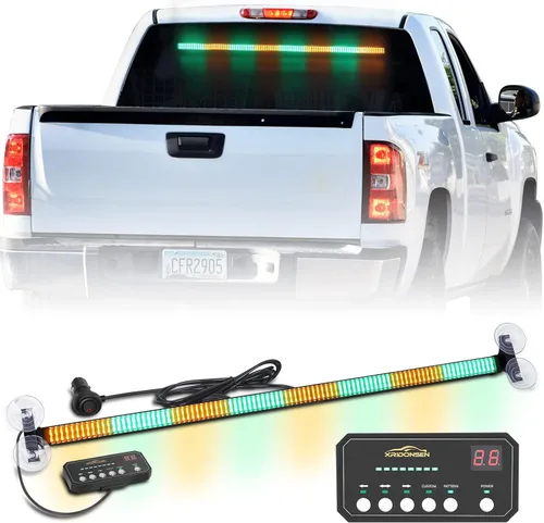 Miniatura 7 de XRIDONSEN Barra de luz de policía de 35 pulgadas para asesor de tráfico, 144 luces LED rojas y azules, luces de policía de emergencia, Rojo/Azul