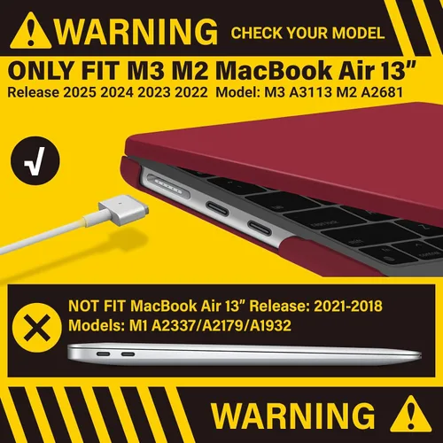 Miniatura 54 de IBENZER Funda para MacBook Air de 13 pulgadas 2026 2025 2024 2023 2022 M4 A3240 M3 A3113 M2 A2681, funda rígida con cubierta de teclado ScreenFilm