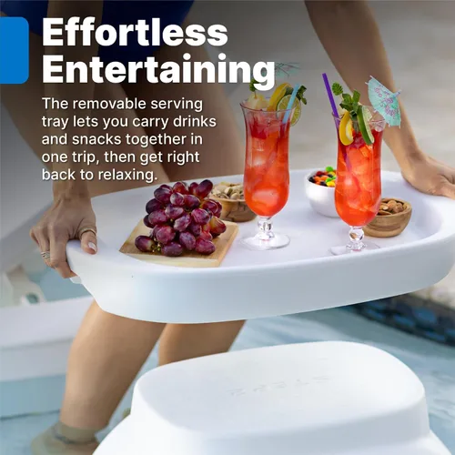 Miniatura 5 de Step2 Vero - Mesa auxiliar con bandeja para servir, muebles de patio impermeables para exteriores e interiores, uso en piscinas de hasta 9 pulgadas