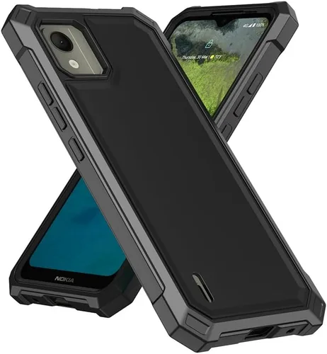Miniatura 2 de Nokia C110 - Funda con protector de pantalla, protección de cuerpo completo, resistente a prueba de golpes, para Nokia C110 N156DL, color negro