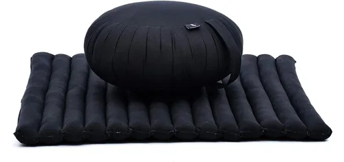 Miniatura 18 de Leewadee Juego de cojines de meditación: 1 almohada redonda de meditación Zafu y 1 alfombrilla de meditación Zabuton cuadrada enrollable, paquete
