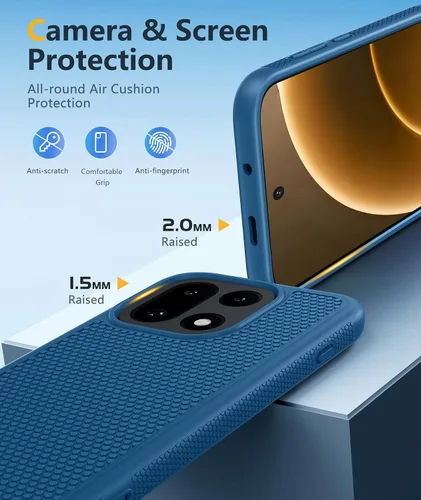 Miniatura 502 de FNTCASE Funda para iPhone 17 Pro: Fundas delgadas translúcidas de color azul claro compatibles con MagSafe, protección completa de la cámara