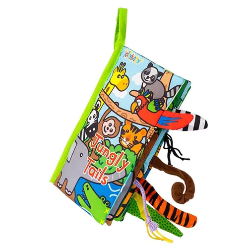 Jollybaby Libros arrugados para bebés, juguetes sensoriales suaves al tacto y tacto para bebés de 0 a 6 meses, juguetes de tela educativa temprana