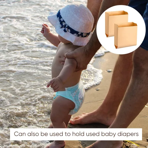 Miniatura 5 de Bolsa de papel kraft encerada para higiene femenina, para baño de negocios, dispensadores personales de 7.5 x 10 pulgadas, bolsas de papel
