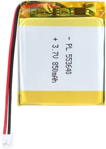 Miniatura 26 de Batería de 3.7V 200mAh 502025 Li-ion Li-Po recargable de iones de litio con conector de paso de 2P PH 0.079 in