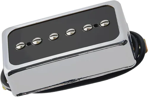 Miniatura 9 de Juego de pastillas de tono P90 LAMSAM, pastillas de cuello de bobina única tamaño humbucker y pastilla de puente con imanes de goma cargados, como
