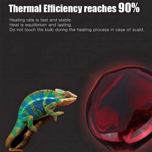 Miniatura 3 de Paquete de 2 bombillas de calor de reptiles de 100 W, 110 V, E27, bombillas de calor infrarrojas, focos de calor para reptiles, pollitos anfibios