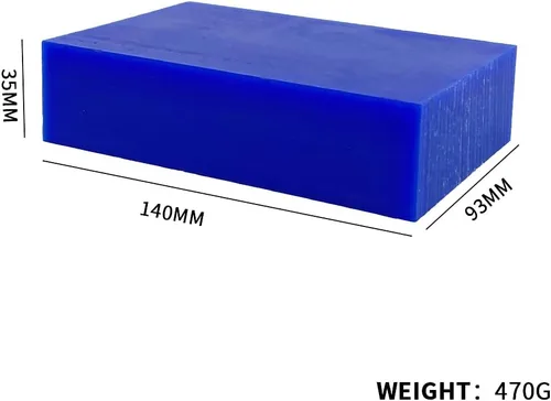 Miniatura 3 de Bloque de cera para tallar cera perdida, herramienta de moldeo de joyería, molde para esculpir 1 libra (bloque de cera azul)