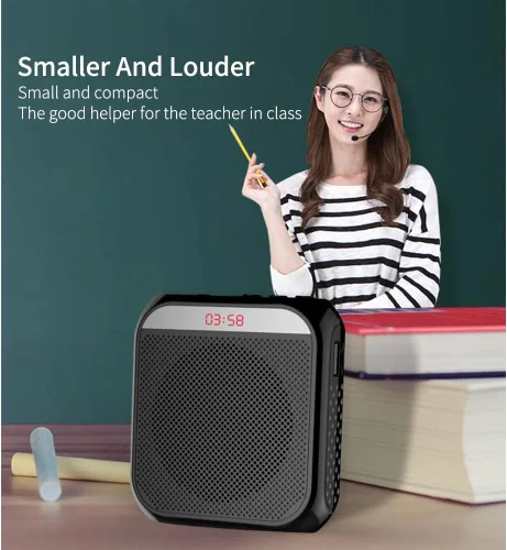 Miniatura 2 de Amplificador portátil, micrófono recargable para profesor, sistema de amplificador MiNi, micrófono de aula, guía turístico, yoga al aire libre