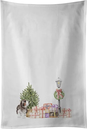 Miniatura 75 de Caroline's Treasures CK8100WTKT - Juego de 2 toallas de cocina con diseño de bulldog francés con diseño de país de las maravillas navideñas