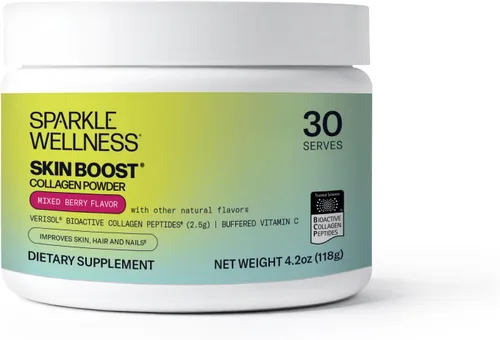 Miniatura 16 de Sparkle Wellness VERISOL Péptidos de colágeno hidrolizados Bioactivos Suplemento de polvo de colágeno con vitamina C para la salud de la piel