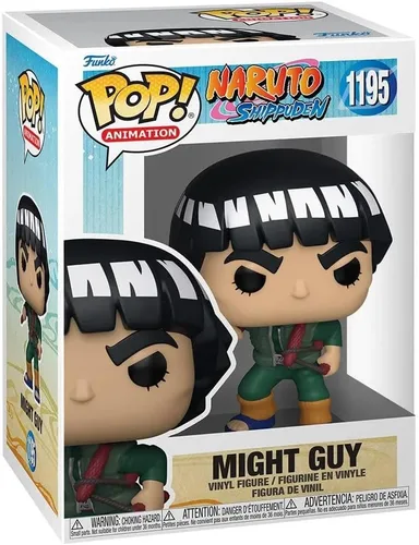 Miniatura 3 de POP Naruto Shippuden - Figura de vinilo de Might Guy Funko (paquete con funda protectora de caja compatible), multicolor, 3.75