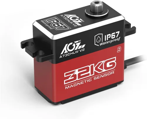 AGFRC Servo RC de alto par de torsión impermeable IP67 de 70.5 lbs - Servo de dirección sin núcleo de engranaje de metal completo para 1/10 RC Car