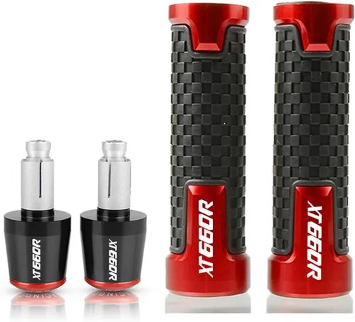 Miniatura 5 de Accesorios de motocicleta Empuñaduras de mano Manillar Bar Sets Agarraderas Extremos de 7/8 '' 0.866 in para Yamaha XT660R 2004 2005 2006 2007-2016