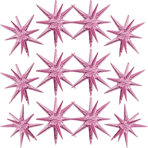 Miniatura 13 de Globos de aluminio con forma de estrella negra, 6 unidades, globo de explosión de estrella, globo de 22 pulgadas, globos grandes de Mylar