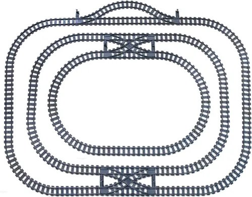 Accesorios de ferrocarril para vías de tren – Sistema de vías de tren urbano con cruce de ferrocarril, compatible con los principales trenes de