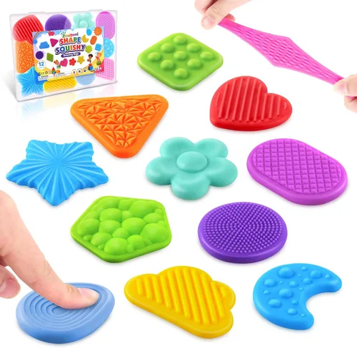 Miniatura 8 de Juguetes Sensoriales Esponjosos para Niños Pequeños: Juguete Sensorial Súper Suave y Texturizado para Niños Autistas con Necesidades Especiales