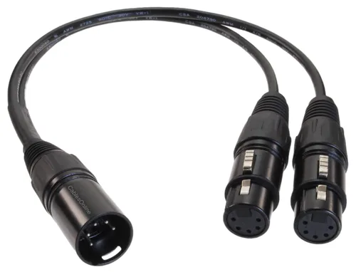 CablesOnline, 1 pie XLR 5-Pin 1-Macho a XLR 5-Pin 2-Hembra Y-Splitter Cable, X5-Y301