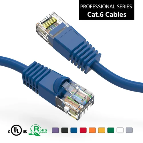 Miniatura 3 de iMBAPrice - Cable de categoría 6 - Paquete de 10 unidades Azul
