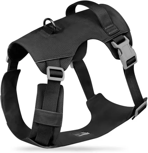 Mile High Life Arnés sin tirones para perro, con rayas reflectantes, ajustable, fácil de poner, arnés ligero para perros pequeños, medianos y