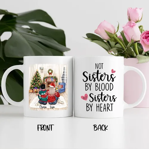 Miniatura 4 de Taza de café personalizada de la amistad para mejor amiga, regalo de taza del día de Galentine, regalo de taza de Navidad, taza de café