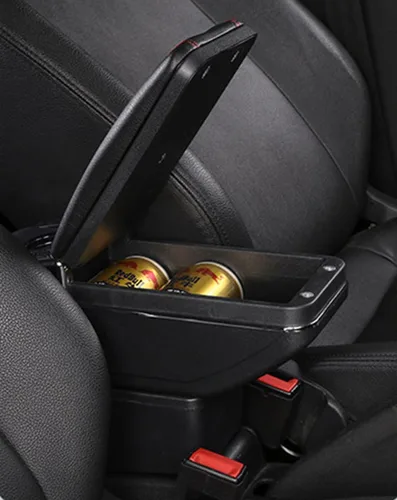Miniatura 5 de Caja de almacenamiento de reposabrazos de cuero para consola central de automóvil para Peugeot 301/para Citroen c-Elysee 2007 2008 2009 2010 2011