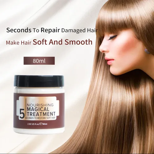 Miniatura 2 de Máscara de tratamiento de queratina mágica, 2.7 fl oz Acondicionador avanzado de raíces moleculares para cabello seco y dañado, 5 segundos