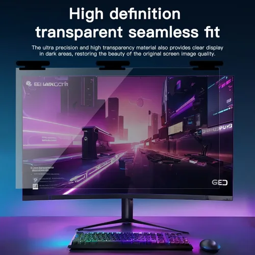 Miniatura 6 de Paquete de 2 pantallas magnéticas colgantes de privacidad para computadora de 27 pulgadas para monitor de pantalla ancha de 16:9, pantalla
