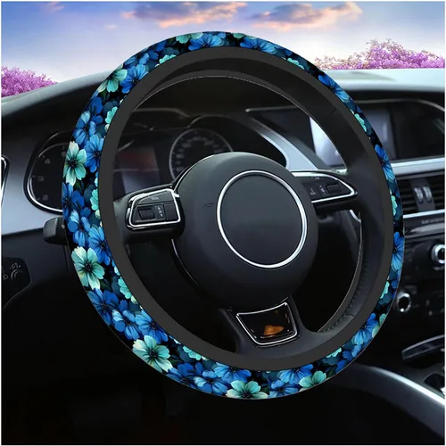 Miniatura 12 de Swono Fundas de volante de neopreno antideslizantes con diseño de fantasmas lindos y divertidos fantasmas bailarines de Halloween, agarre cómodo