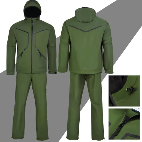 Miniatura 3 de K.E.J. Chaqueta de lluvia de golf, impermeable, trajes de lluvia de golf para hombres, equipo de lluvia de golf