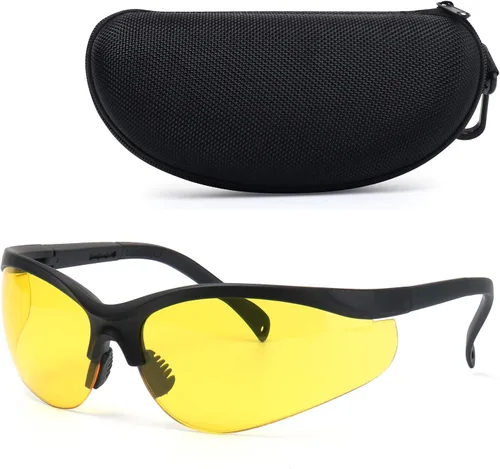 Miniatura 2 de Anteojos de disparo para hombres y mujeres, antivaho ANSI Z87.1, protección ocular Lentes amarillas-2 pares