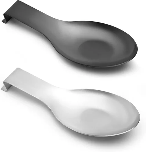 Miniatura 8 de Soporte de cuchara de acero inoxidable para encimera de cocina, utensilios de cocina, soporte para cucharón para estufa, resistente a la corrosión