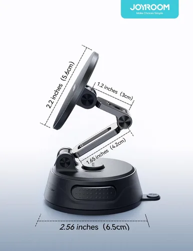 Miniatura 9 de JOYROOM Soporte de auto para iPhone, [Triplegable] MagSafe - Soporte de automóvil MagSafe para iPhone, [succión profesional + base de gel] soporte