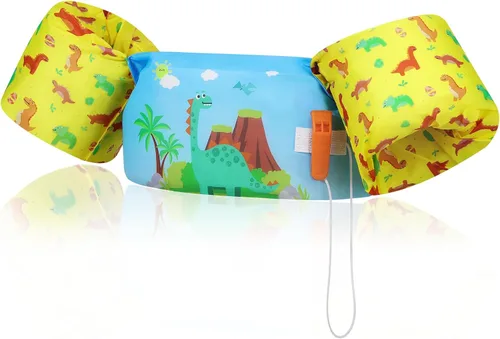 Miniatura 26 de MoKo Chaleco de natación para niños pequeños, flotadores de brazo de natación de 22 a 66 libras, niños y niñas, con dibujos animados, alas de agua