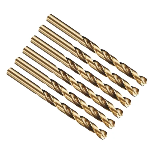 Miniatura 291 de PATIKIL Broca Jobber de 0.039 in, vástago recto M35 cobalto 5% acero de alta velocidad 135° acabado dorado para metal duro de acero inoxidable - 2