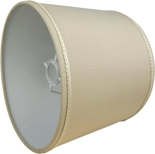 Miniatura 2 de Royal Designs, Inc. HB-641UT-9BG Pantalla de lámpara de tambor poco profundo con tapiz, Uno Fitter, 8 x 9 x 7, beige