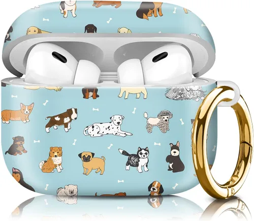 Miniatura 15 de Funda compatible con AirPod Pro de 2ª/1ª generación, ligera y duradera, resistente con llavero, diseño elegante funda para AirPod para mujer