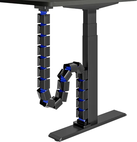 ARES WING Columna de gestión de cables para debajo del escritorio, organización magnética de cables de vértebras para escritorio de pie, organizador
