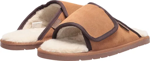Miniatura 7 de MUK LUKS Pantuflas con puntera abierta para hombre de cuero