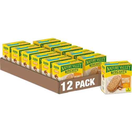 Miniatura 20 de Nature Valley Sándwiches de galletas, mantequilla de almendras, 5 unidades, 6.75 onzas (paquete de 12)