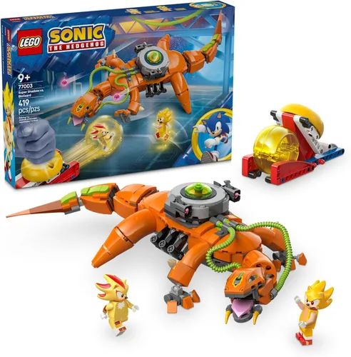 LEGO Sonic The Hedgehog Super Shadow vs. Biolizard, regalo de jugador para niños y niñas, divertido juego coleccionable para niños y fanáticos de