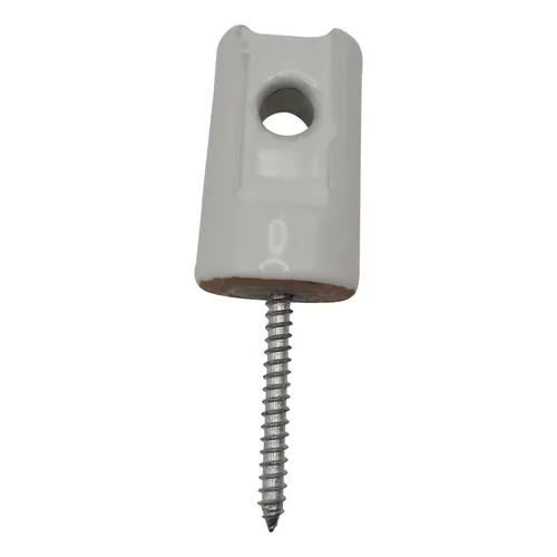 Miniatura 4 de Aislador eléctrico de porcelana para cerca, aislador de tornillo de retardo de porcelana, paquete de 12