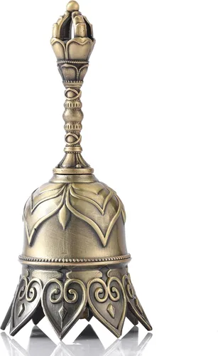 Campana de Mano de Latón Super Sónica para Tocar en Bodas, Campanas de Mano de Loto para Personas Mayores en Cama, Campana de Clase para Profesores,